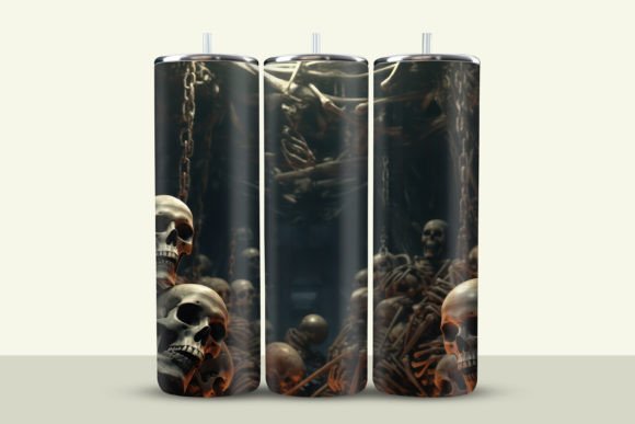 3D Horror Tumbler Wrap for Bold Business Branding