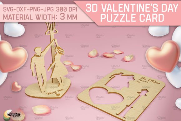 Crafting Love: The 3D Valentine's Laser Puzzle Card