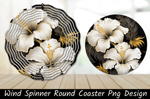 Elevate Designs with 3D Black and Gold Hibiscus Flowers