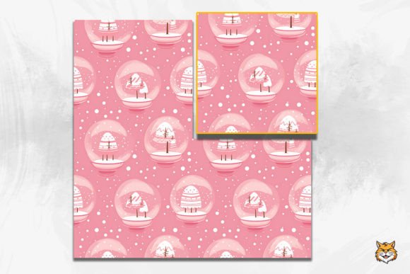 Elevate Designs with Snow Globe Seamless Pattern 1