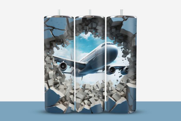 Elevate Your Brand with a 3D Plane Tumbler Wrap