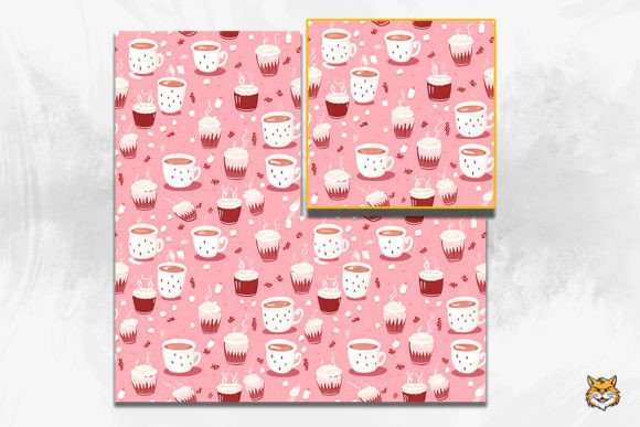 Elevate Your Creative Projects with the Hot Cocoa Mug Seamless Pattern 2