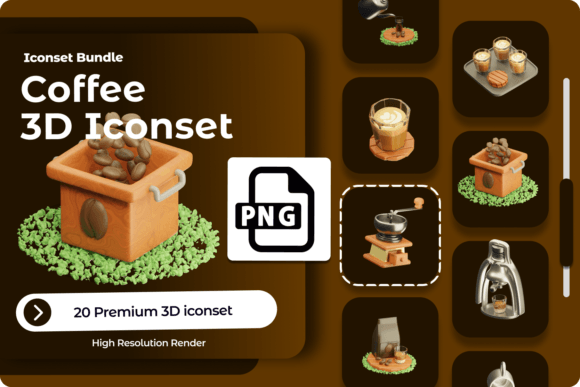 Evaluating the 3D Icon Coffee 20 Image Set for Design Projects