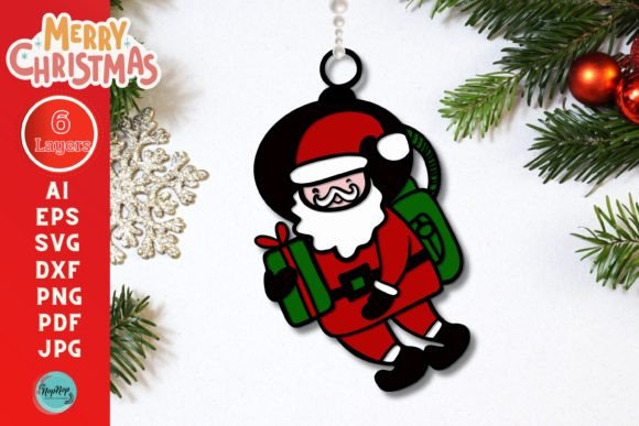 Exploring the 3D Happy Santa Astronaut Layered Collection for Holiday Projects