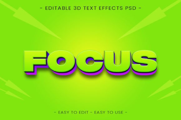 Focus 3d Editable Text Effect for Stunning Designs