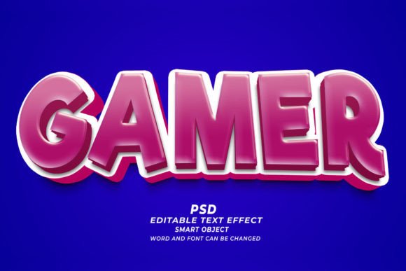 Gamer PSD 3D Editable Text Effect for Bold Designs