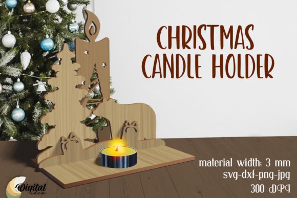 Illuminating Your Holidays with Christmas 3D Candle Holders Laser Cut Designs