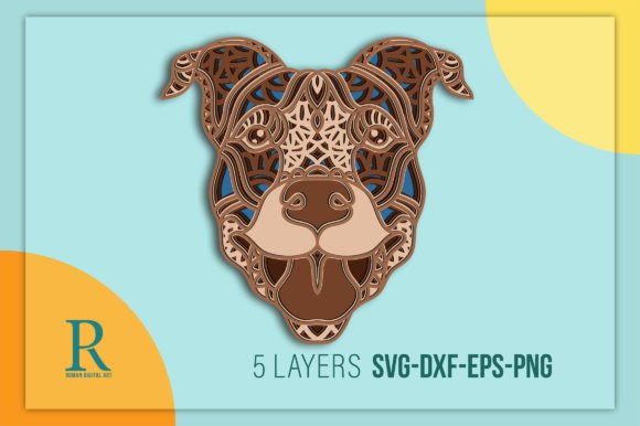 Layered Pit Bull Mandala: A Crafters' SVG Guide