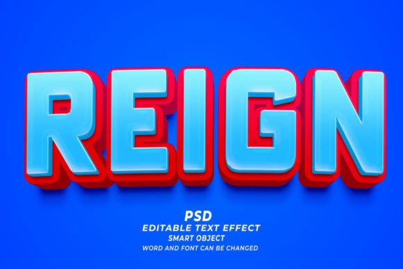 Reign PSD 3D Editable Text Effect Guide