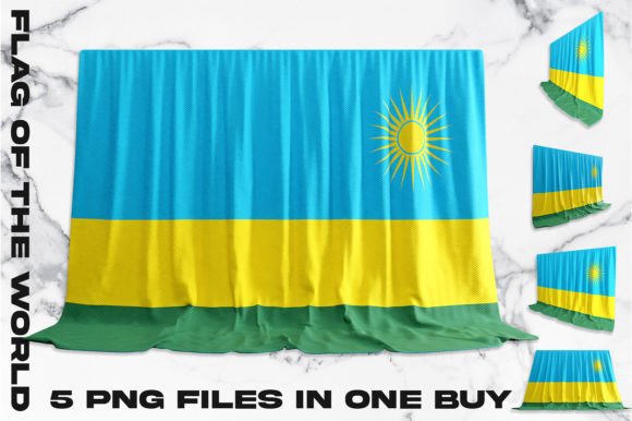 Rwanda 3D Flag Bundle: A Designer's Asset