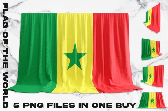 Senegal 3D Flag Bundle: A Designer's Asset