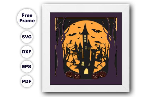Spooky House Halloween Shadow Box SVG: Elevating Modern DIY Decor with Precision