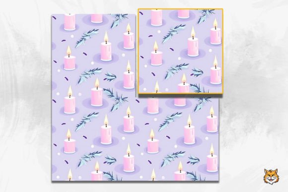 Strategic Design Applications of the Pastel Christmas Candle Seamless Pattern