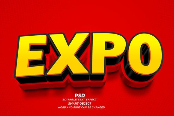 Strategic Visual Communication with the Expo PSD 3D Editable Text Effect
