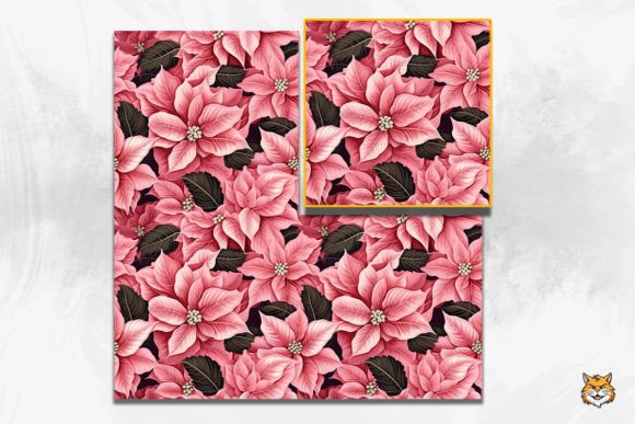 Strategic Visual Planning with Poinsettia Seamless Pattern 2