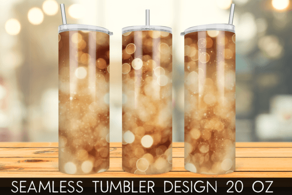 Stunning 3D Gold Bokeh 20oz Tumbler Sublimation