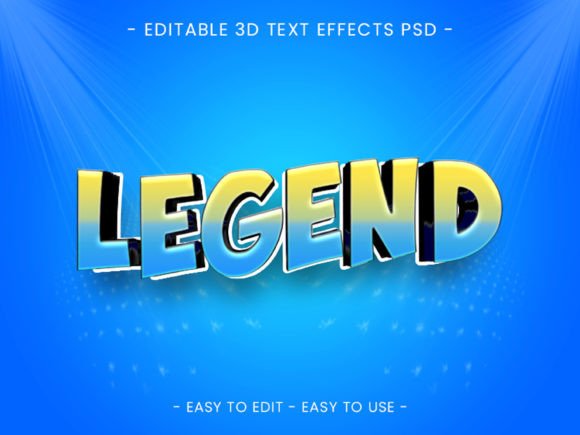 Unlock Professional Design with the Legend Text Effect Template PSD