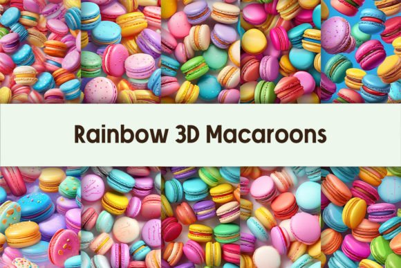 Unlocking the Sweet Potential of Rainbow 3D Macaroons Digital Paper for Your Creative Projects