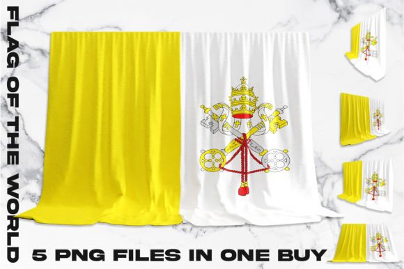 Vatican City 3D Flag Bundle: A Designer's Asset